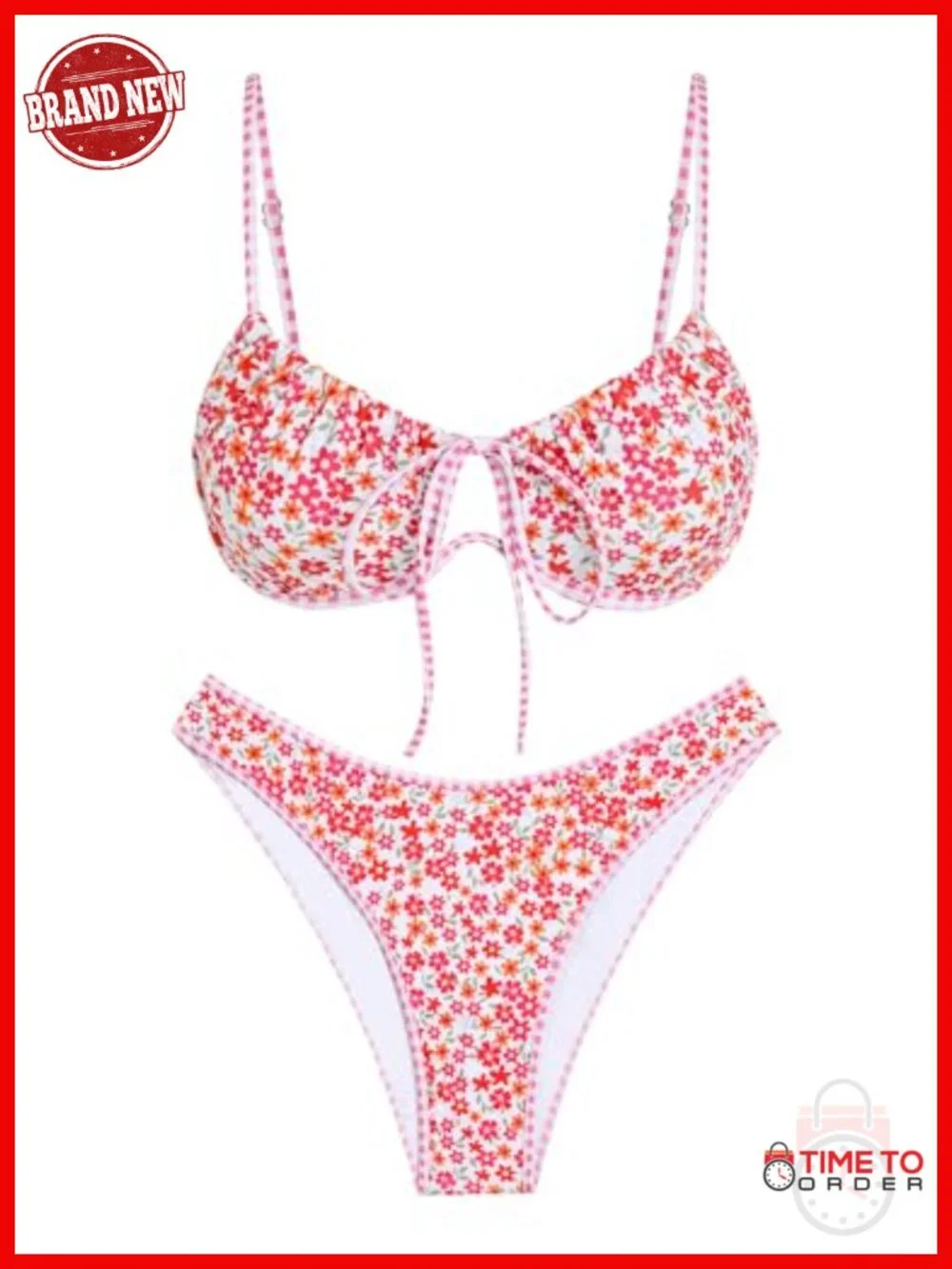 Women High Cut Bikini Set String Sexy Two Piece Underwire Swimsuit Cheeky